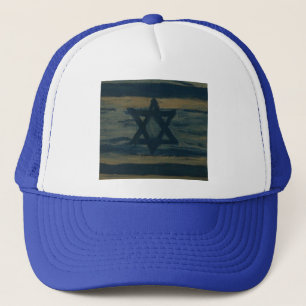 abstract israel trucker hat