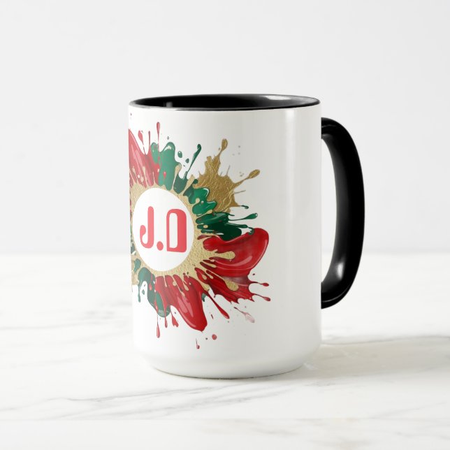 Abstract Italian Colour Splash Mug (Front Right)
