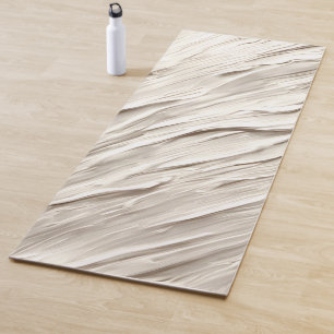 Abstract Ivory Texture Yoga Mat