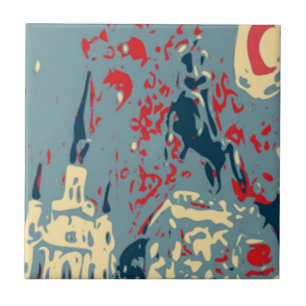 Abstract Jackson Square Tile