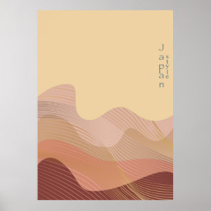 Abstract Japanese landscape Poster