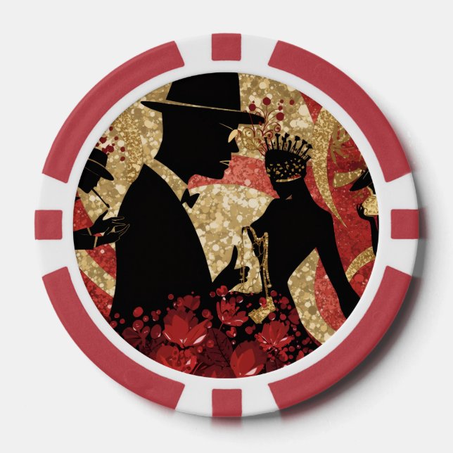 Abstract Jazz Serenade Poker Chips (Front)