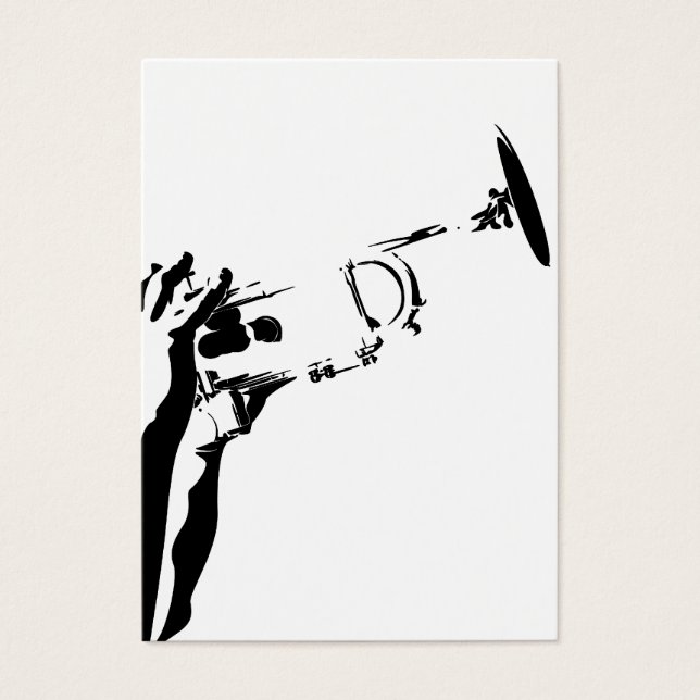 Abstract Jazz Trumpet Bookmark (Front)