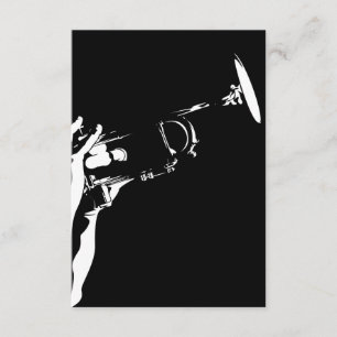Abstract Jazz Trumpet RSVP Card