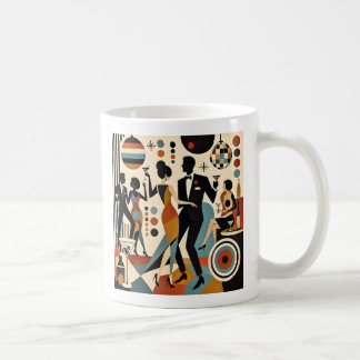 Abstract Jazzy Martinis and Dancing Cocktail Party Coffee Mug