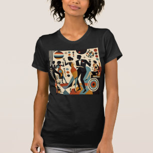 Abstract Jazzy Martinis and Dancing Cocktail Party T-Shirt