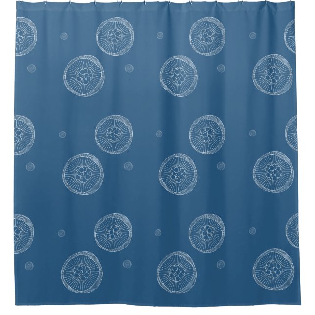 Abstract Jelly Fish seamless pattern + your ideas Shower Curtain (Front)