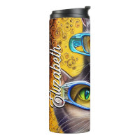 Abstract Joined Cats Glasses Custom Name 