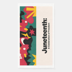 Abstract Juneteenth A Celebration of Freedom Desi Napkin
