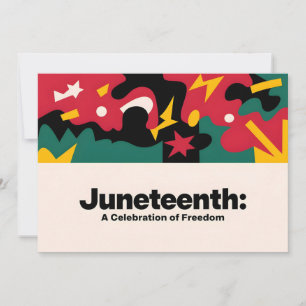 Abstract Juneteenth A Celebration of Freedom Desi Save The Date
