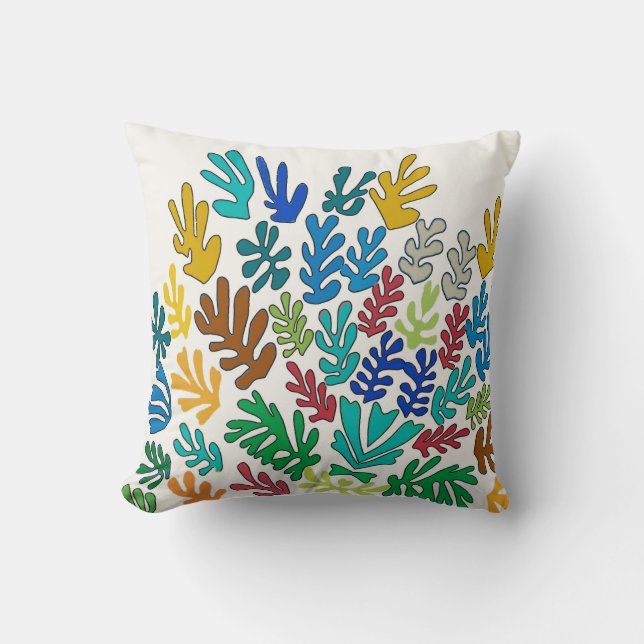 Abstract Jungle Leaves Cushion (Front)