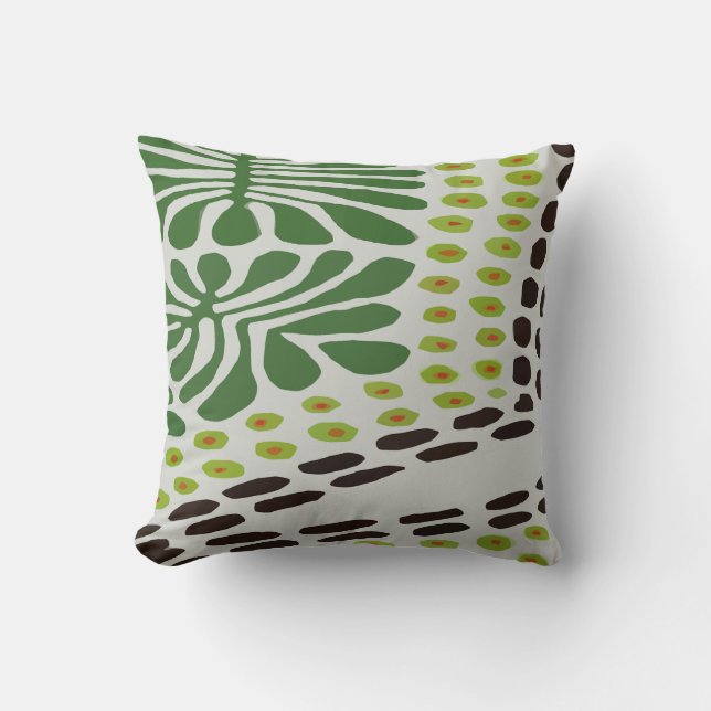 Abstract Jungle Path, South American Cushion (Front)