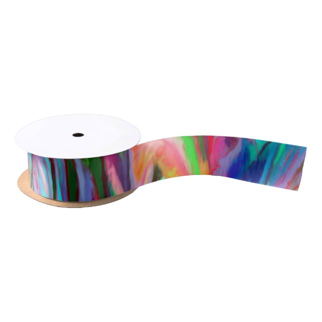 Abstract Jungle Satin Ribbon (Spool)