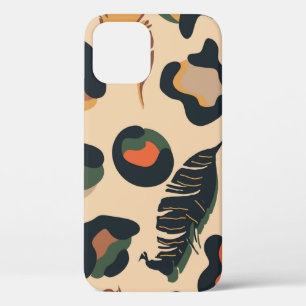 Abstract jungle seamless pattern,wild animal backg iPhone 12 case