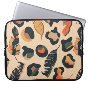 Abstract jungle seamless pattern,wild animal backg laptop sleeve