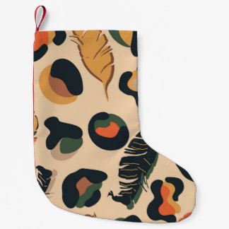 Abstract jungle seamless pattern,wild animal backg small christmas stocking