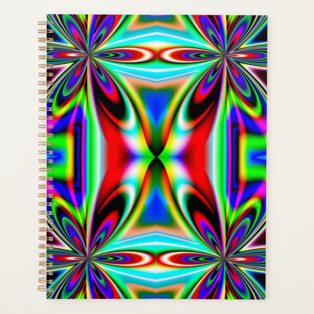 Abstract Kaleidoscope Colourful Design-11438 Planner (Front)