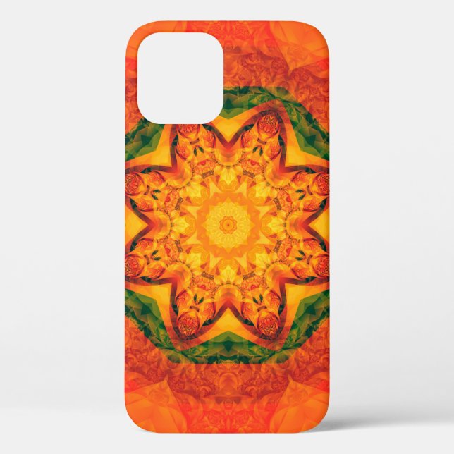 Abstract kaleidoscope orange background. Beautiful Case-Mate iPhone Case (Back)