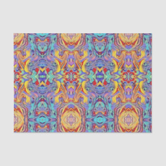 Abstract Kaleidoscope Owl in Bright Primary Colour Tissue Paper