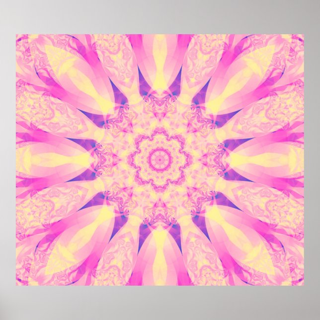 Abstract kaleidoscope pastel background. Beautiful Poster (Front)
