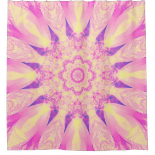 Abstract kaleidoscope pastel background. Beautiful Shower Curtain