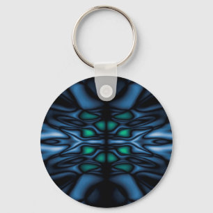 Abstract kaleidoscope pattern key ring