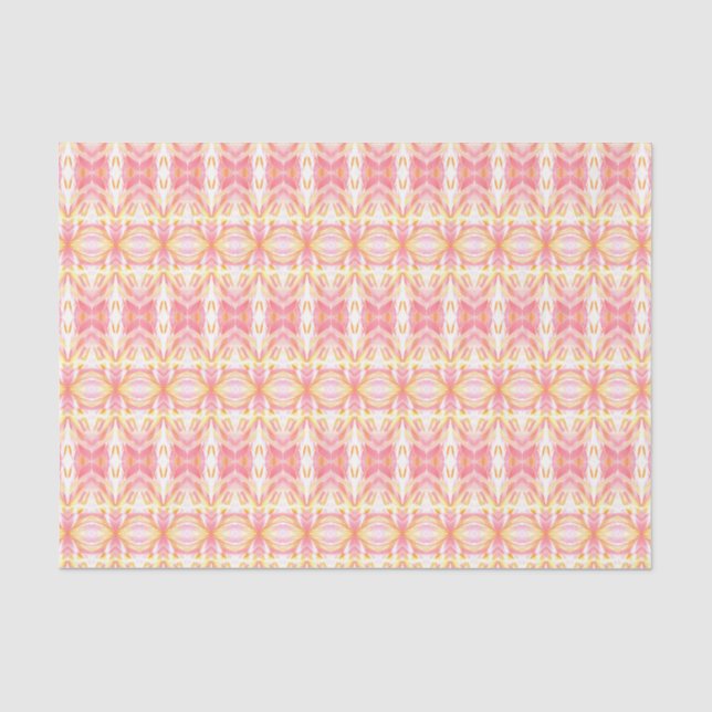 Abstract Kaleidoscope Pattern, Pink Tissue Paper (Front)