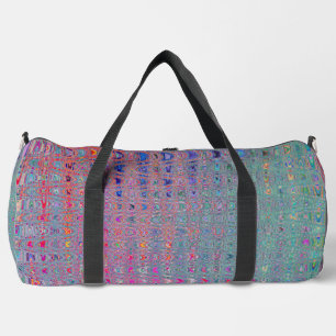 Abstract Kaleidoscopic Retro Boomerang Waves Duffle Bag