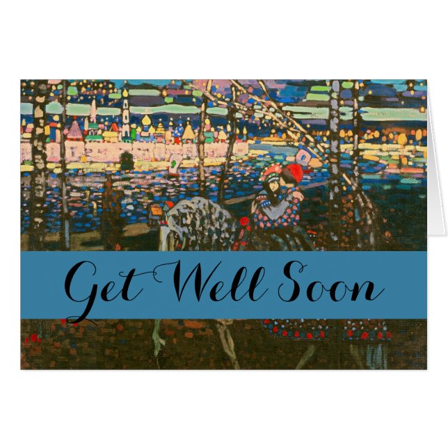 Abstract Kandinsky Riding Couple Colourful (Front Horizontal)