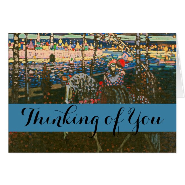 Abstract Kandinsky Riding Couple Colourful (Front Horizontal)