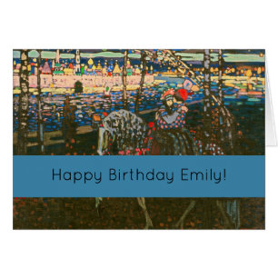 Abstract Kandinsky Riding Couple Colourful