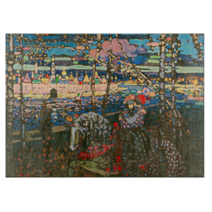 Abstract Kandinsky Riding Couple Colourful Cutting Board