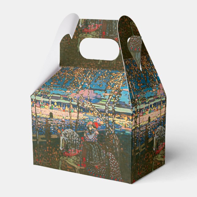 Abstract Kandinsky Riding Couple Colourful Favour Box (Front Side)