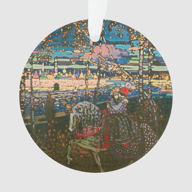 Abstract Kandinsky Riding Couple Colourful Ornament (Front)
