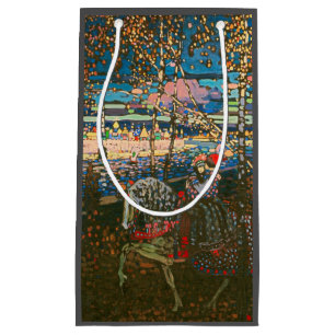 Abstract Kandinsky Riding Couple Colourful Small Gift Bag