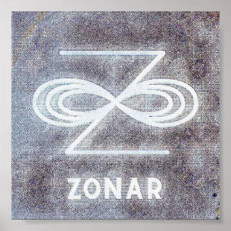 Abstract Karuna Reiki Bright White Zonar Symbol Poster