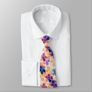 Abstract kids cute cartoon flowers floral retro de tie