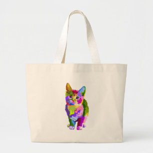 Abstract Kitten - Customise your own Large Tote Bag