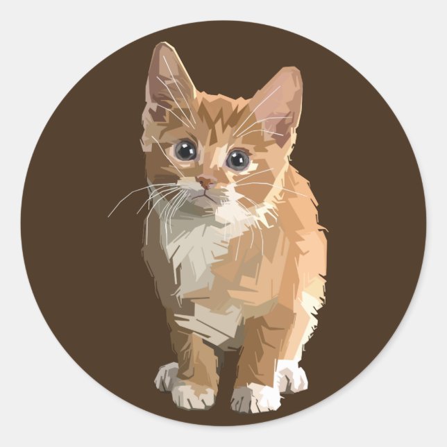 abstract kitten stickers (Front)