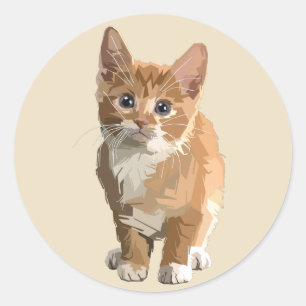 abstract kitten stickers