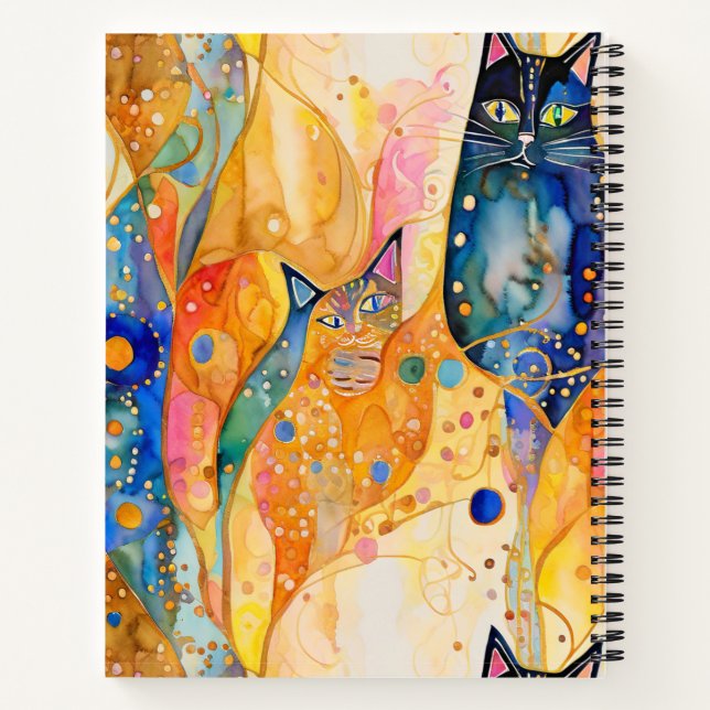 Abstract Kittens  Notebook (Back)
