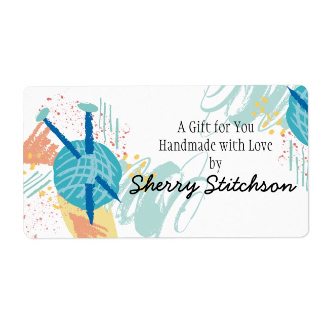 abstract knitting needles ball of yarn (Front)