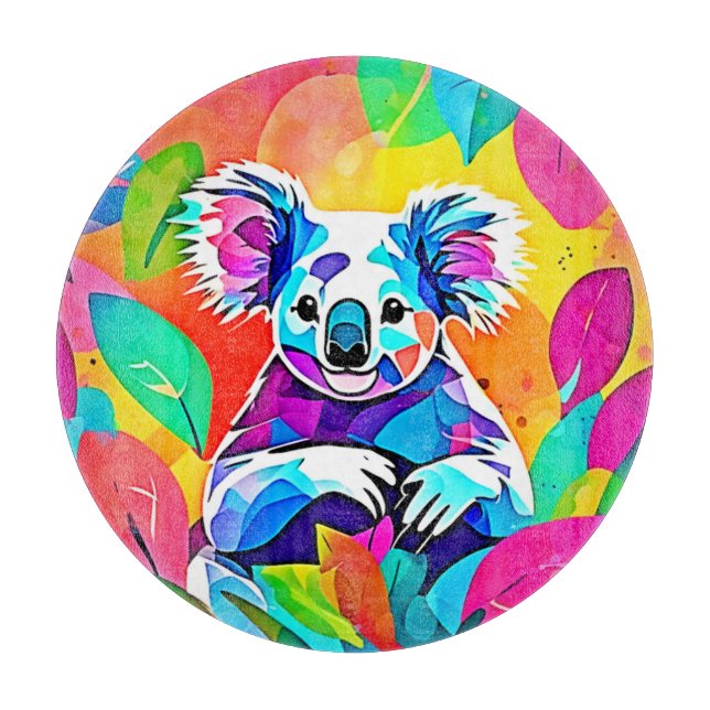 Abstract Koala Design Cutting Board (Front)