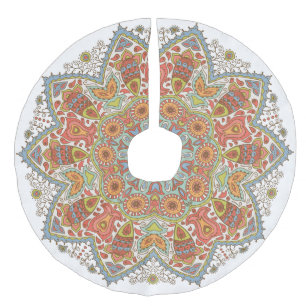 Abstract Lace Look Christmas Tree Skirt