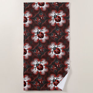 Abstract Ladybird Art Design, Beach Towel