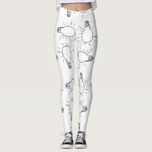 Abstract lamp drawing pattern leggings