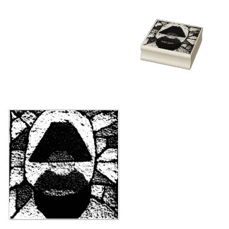 Abstract lamp mid century rubber stamp