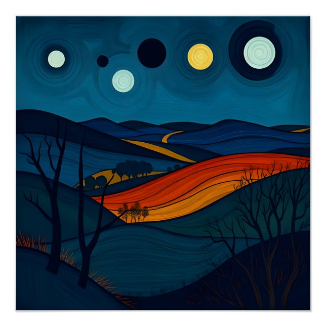 Abstract Landscape Art  Poster (Front)
