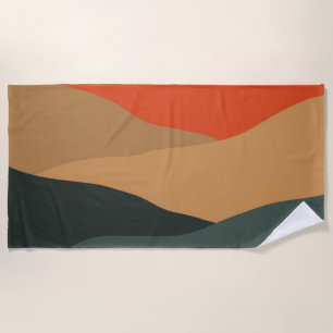 Abstract landscape beach towel
