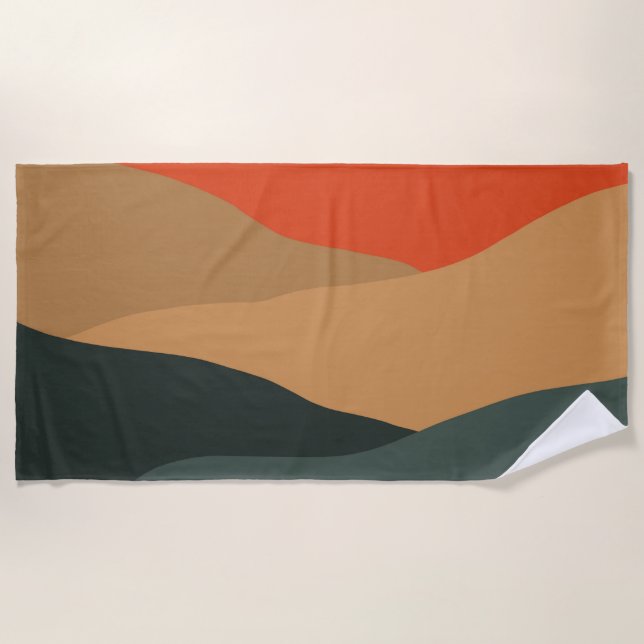 Abstract landscape beach towel (Front)